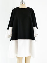 Black and White Pique Trapeze Dress Dress arcadeshops.com