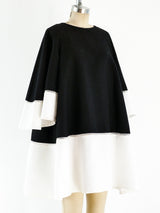 Black and White Pique Trapeze Dress Dress arcadeshops.com