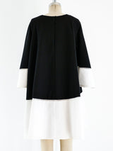 Black and White Pique Trapeze Dress Dress arcadeshops.com