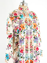 Floral Embroidered Silk Chinese Jacket Jacket arcadeshops.com