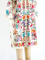 Floral Embroidered Silk Chinese Jacket Jacket arcadeshops.com