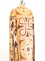 Geoffrey Beene Fringed Mosaic Column Dress Dress arcadeshops.com