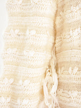 Ribbon Fringe Knit Maxi Cardigan Jacket arcadeshops.com