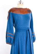 Roberto Cavalli Angora and Suede Sweater Dress Dress arcadeshops.com
