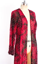 Crimson Starburst Beaded Duster Jacket arcadeshops.com