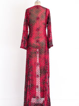 Crimson Starburst Beaded Duster Jacket arcadeshops.com