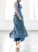 Jean Patou Lurex Stripe Pleated Gown Dress arcadeshops.com