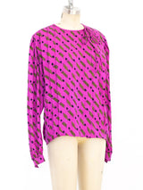 Ungaro Printed Silk Blouse Top arcadeshops.com