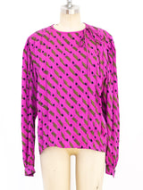 Ungaro Printed Silk Blouse Top arcadeshops.com