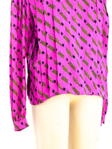 Ungaro Printed Silk Blouse Top arcadeshops.com