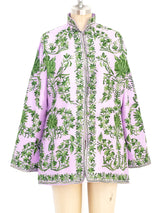 Floral Embroidered Silk Jacket Jacket arcadeshops.com
