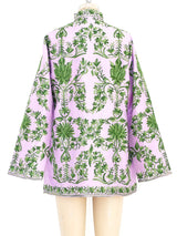 Floral Embroidered Silk Jacket Jacket arcadeshops.com