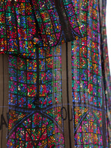 Stained Glass Printed Silk Blouse Top arcadeshops.com