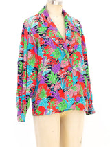 Yves Saint Laurent Floral Blouse Top arcadeshops.com