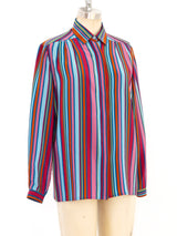 Gucci Striped Blouse Top arcadeshops.com