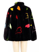Heart Motif Fur Coat Jacket arcadeshops.com