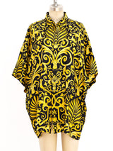 Gianni Versace Baroque Print Silk Shirt Top arcadeshops.com