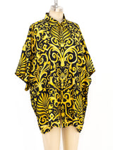 Gianni Versace Baroque Print Silk Shirt Top arcadeshops.com