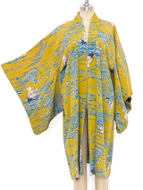 Ship Print Chartruese Kimono Jacket arcadeshops.com