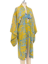 Ship Print Chartruese Kimono Jacket arcadeshops.com