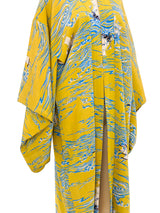 Ship Print Chartruese Kimono Jacket arcadeshops.com