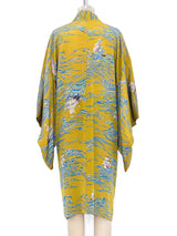 Ship Print Chartruese Kimono Jacket arcadeshops.com