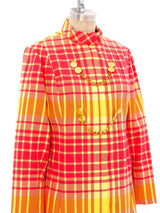 Bill Blass Citrus Plaid Coat Dress Dress arcadeshops.com