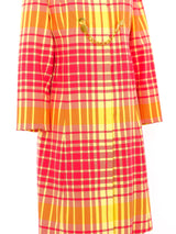 Bill Blass Citrus Plaid Coat Dress Dress arcadeshops.com