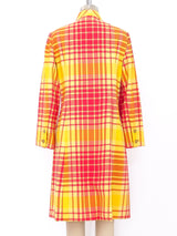 Bill Blass Citrus Plaid Coat Dress Dress arcadeshops.com