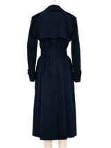 Yves Saint Laurent Black Trench Coat Jacket arcadeshops.com