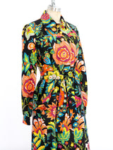 Donald Brooks Polished Cotton Floral Ensemble Suit arcadeshops.com