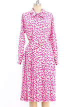 Yves Saint Laurent Fuchsia Floral Silk Ensemble Suit arcadeshops.com