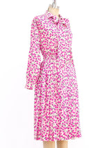 Yves Saint Laurent Fuchsia Floral Silk Ensemble Suit arcadeshops.com
