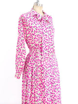 Yves Saint Laurent Fuchsia Floral Silk Ensemble Suit arcadeshops.com