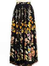 1930's Hand Embroidered Maxi Skirt Bottom arcadeshops.com