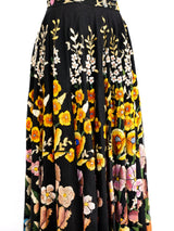 1930's Hand Embroidered Maxi Skirt Bottom arcadeshops.com