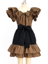 Yves Saint Laurent Ruffled Peasant Ensemble Suit arcadeshops.com