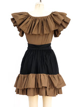 Yves Saint Laurent Ruffled Peasant Ensemble Suit arcadeshops.com