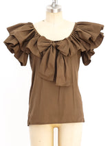 Yves Saint Laurent Ruffled Peasant Ensemble Suit arcadeshops.com