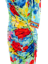 Leonard Floral Jersey Wrap Style Dress Dress arcadeshops.com