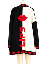 Escada Lips Graphic Cardigan Jacket arcadeshops.com