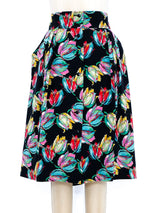 Ungaro Floral Midi Skirt Bottom arcadeshops.com
