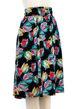 Ungaro Floral Midi Skirt Bottom arcadeshops.com