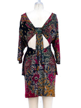 1990's Metallic Printed Mosaic Mini Dress Dress arcadeshops.com