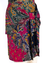 1990's Metallic Printed Mosaic Mini Dress Dress arcadeshops.com