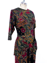 1990's Metallic Printed Mosaic Mini Dress Dress arcadeshops.com