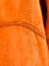 Studded Orange Suede Jacket Jacket arcadeshops.com