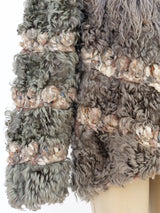 Chevron Hand Knit Fur Jacket Jacket arcadeshops.com