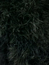 Cropped Black Marabou Feather Vest Jacket arcadeshops.com