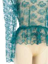 Emerald Net Lace Top Top arcadeshops.com